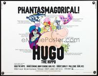 1c426 HUGO THE HIPPO style B half-sheet poster '75 phantasmagorical Hungarian animated cartoon!