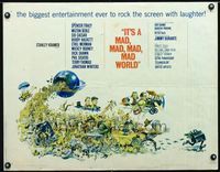 1c438 IT'S A MAD, MAD, MAD, MAD WORLD half-sheet movie poster '64 great Jack Davis artwork!