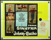 1c440 JOHNNY CONCHO style B half-sheet poster '56 that smoldering Frank Sinatra reaches for gun!