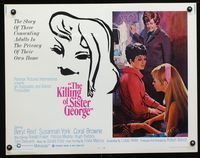 1c448 KILLING OF SISTER GEORGE half-sheet movie poster '69 cool art of Susannah York, Robert Aldrich
