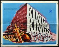 1c451 KING OF KINGS style B half-sheet movie poster '61 Nicholas Ray Biblical epic!