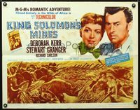 1c452 KING SOLOMON'S MINES half-sheet movie poster R62 Deborah Kerr & Stewart Granger in Africa!