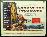 1c456 LAND OF THE PHARAOHS half-sheet movie poster '55 sexy Egyptian Joan Collins, Howard Hawks