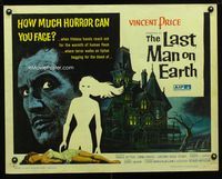 1c460 LAST MAN ON EARTH half-sheet movie poster '64 AIP, Vincent Price, cool horror art!