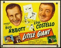 1c472 LITTLE GIANT half-sheet movie poster '46 Bud Abbott & Lou Costello, and cool art too!