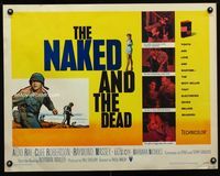 1c503 NAKED & THE DEAD half-sheet movie poster '58 from Norman Mailer's novel, Aldo Ray in WWII!