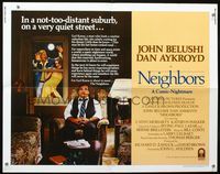 1c505 NEIGHBORS half-sheet movie poster '81 John Belushi, Dan Aykroyd, Cathy Moriarty