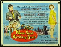 1c508 NEVER STEAL ANYTHING SMALL half-sheet poster '59 tough James Cagney, sexy doll Shirley Jones!