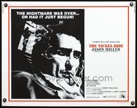 1c511 NICKEL RIDE style C half-sheet movie poster '74 great close up image of smoking Jason Miller!