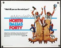 1c517 NORTH DALLAS FORTY half-sheet movie poster '79 Nick Nolte, great Morgan Kane football art!