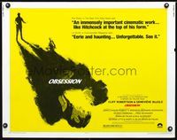 1c518 OBSESSION half-sheet movie poster '76 Brian De Palma, cool horror artwork!