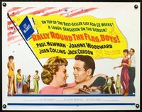 1c540 RALLY ROUND THE FLAG BOYS half-sheet movie poster '59 Paul Newman loves Joanne Woodward!