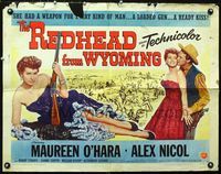 1c542 REDHEAD FROM WYOMING style A 1/2sh '53 sexy Maureen O'Hara had a weapon for every kind of man!