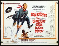 1c559 SHAKIEST GUN IN THE WEST half-sheet poster '68 great completely different art of Don Knotts!