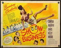1c563 SHOW BUSINESS style B half-sheet '44 Eddie Cantor, George Murphy, Joan Davis, Nancy Kelly