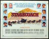 1c576 STAGECOACH half-sheet movie poster '66 Ann-Margret, Red Buttons, great Norman Rockwell art!