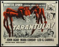 1c595 TARANTULA style A half-sheet movie poster R64 Jack Arnold, great 100 foot high spider artwork!