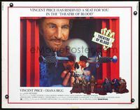 1c602 THEATRE OF BLOOD half-sheet poster '73 great image of Vincent Price holding bloody skull!