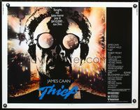 1c603 THIEF half-sheet movie poster '81 Michael Mann, really cool image of James Caan!