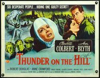 1c606 THUNDER ON THE HILL signed half-sheet movie poster '51 by Ann Blyth!