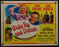 1c627 WAKE UP & DREAM half-sheet movie poster '46 June Haver, John Payne, Charlotte Greenwood