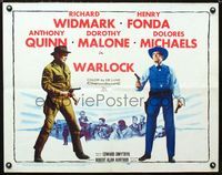 1c631 WARLOCK half-sheet movie poster '59 cowboys Henry Fonda & Richard Widmark!