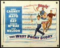 1c633 WEST POINT STORY half-sheet poster '50 dancing cadet James Cagney, Virginia Mayo, Doris Day