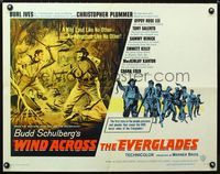 1c642 WIND ACROSS THE EVERGLADES 1/2sheet '58 Nicholas Ray, art of Burl Ives & Christopher Plummer!