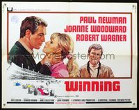 1c643 WINNING half-sheet movie poster '69 Paul Newman, Indy car racing art by Howard Terpning!