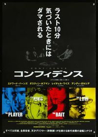 1c071 CONFIDENCE Japanese movie poster '03 Edward Burns, sexy Rachel Weisz, gambling!