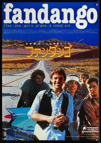 1c110 FANDANGO Japanese movie poster '85 college buddies Kevin Costner & Judd Nelson!