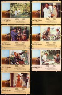 1d136 OUT OF AFRICA 7 English movie lobby cards '85 Robert Redford, Meryl Streep, Sydney Pollack