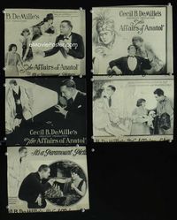 1d440 AFFAIRS OF ANATOL 5 LCs '21 Cecil B. DeMille, Gloria Swanson, Wallace Reid, Bebe Daniels+more!