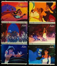 1d213 ALADDIN 6 movie lobby cards '92 classic Walt Disney Arabian fantasy cartoon!
