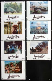 1d013 APOCALYPSE NOW 7 LCs '79 Marlon Brando, Robert Duvall, Martin Sheen, Francis Ford Coppola