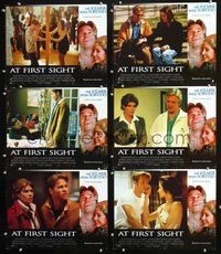 1d217 AT FIRST SIGHT 6 movie lobby cards '99 Val Kilmer, Mira Sorvino, Kelly McGillis