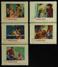 1d449 BABY DOLL 5 movie lobby cards '57 Elia Kazan, sexy troubled teen Carroll Baker!