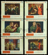 1d224 BATTLE CRY 6 movie lobby cards '55 Van Heflin, Tab Hunter, James Whitmore, Aldo Ray
