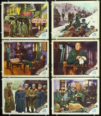 1d225 BATTLEGROUND 6 movie lobby cards '49 Van Johnson, William Wellman, Battle of the Bulge!