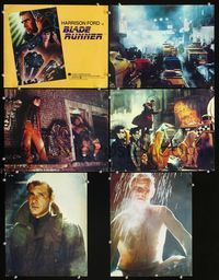 1d227 BLADE RUNNER 6 movie lobby cards '82 Harrison Ford, Rutger Hauer, Ridley Scott