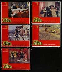 1d456 BLAZING SADDLES 5 lobby cards '74 Gene Wilder, Cleavon Little, classic Mel Brooks western!