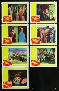 1d132 NORTH WEST FRONTIER 7 LCs '60 sexy Lauren Bacall & soldier Kenneth More, Flame Over India!
