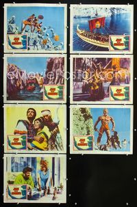 1d095 JASON & THE ARGONAUTS 7 movie lobby cards '63 great special effects by Ray Harryhausen!