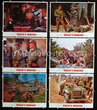1d302 KELLY'S HEROES 6 lobby cards '70 Clint Eastwood, Telly Savalas, Don Rickles, Sutherland, WWII!