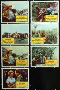 1d097 KILLERS OF KILIMANJARO 7 lobby cards '60 Robert Taylor in Africa's most savage mountains!