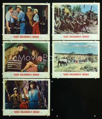 1d527 KING SOLOMON'S MINES 5 movie lobby cards R62 Deborah Kerr & Stewart Granger in Africa!