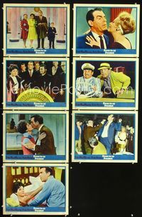 1d099 KISSES FOR MY PRESIDENT 7 movie lobby cards '64 Fred MacMurray, Polly Bergen, Arlene Dahl
