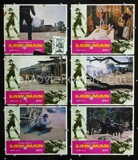 1d306 LAWMAN 6 movie lobby cards '71 Burt Lancaster, Robert Ryan, Lee J. Cobb, Michael Winner