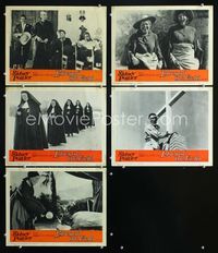 1d533 LILIES OF THE FIELD 5 lobby cards '63 Sidney Poitier builds a chapel for nuns in the desert!