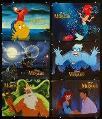1d309 LITTLE MERMAID 6 movie lobby cards '89 Ariel & cast, Disney underwater cartoon!